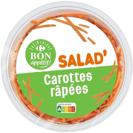 Carrefour bon appétit carottes râpées 180g