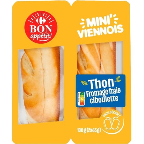 Carrefour bon appétit mini viennois thon 130g