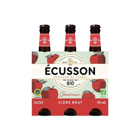 Ecusson brut bio 3x33cl 5.5%vol