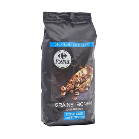 Carrefour extra café en grains décaféiné - 1kg