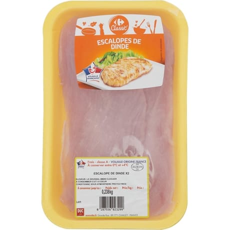 Carrefour classic' escalopes de dinde x 2