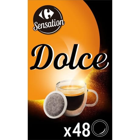 Carrefour sensation café moulu souples compatibles senseo doux x48 - 336g