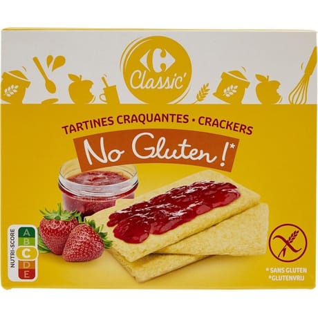 Carrefour no gluten Tartines sans gluten au maïs et riz 150g