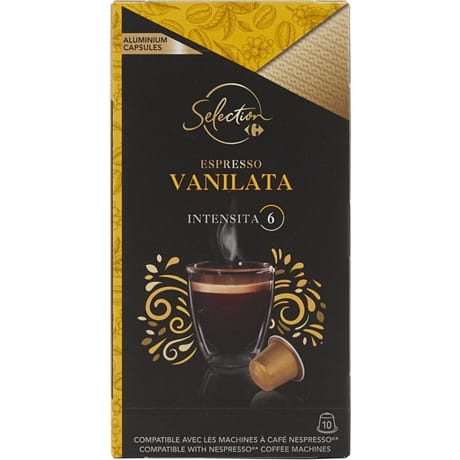 Carrefour sélection café capsules espresso vanilata x10 - 52g