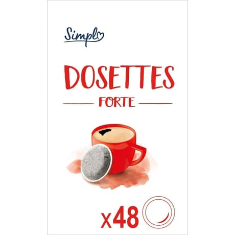 Simpl café dosettes compatibles senseo forte x48 -334g