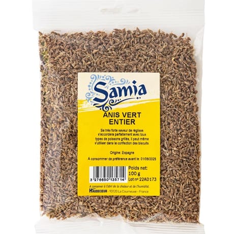 Samia anis vert entier 100g