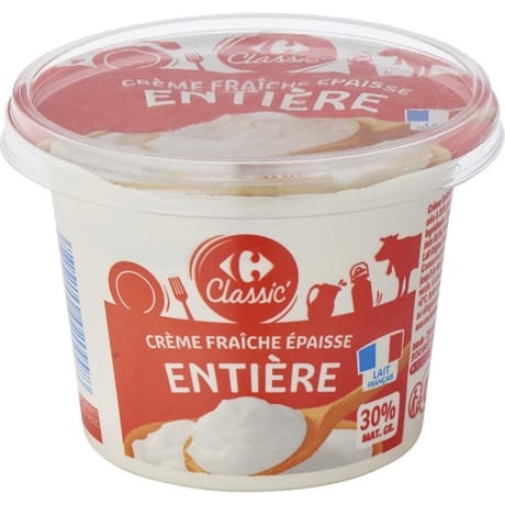 Carrefour classic crème fraiche épaisse entière 20cl