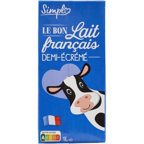 Simpl lait demi écrémé brique 1l
