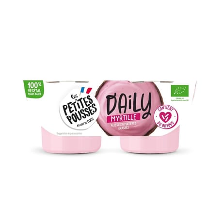 Les petites pousses brassés allégés daily coco myrtille bio 2x100g