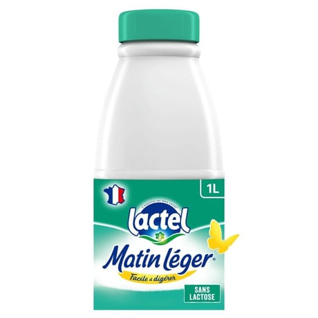 Lactel matin léger écrémé avec 0.5% de lactose 1 l
