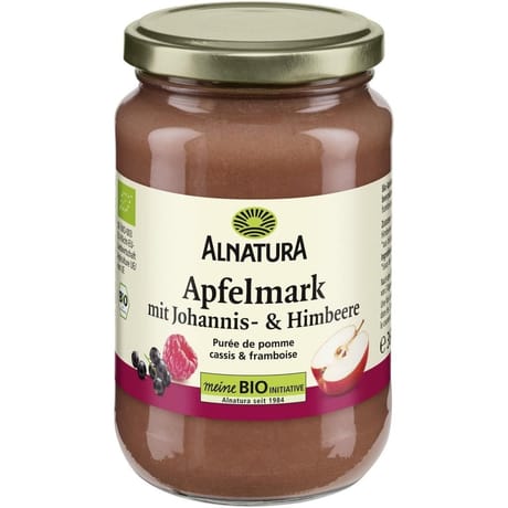 Alnatura purée pomme cassis et framboise 360g bio