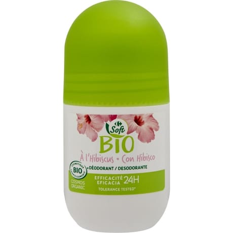 Carrefour soft déodorant bio à l'hibiscus 50ml