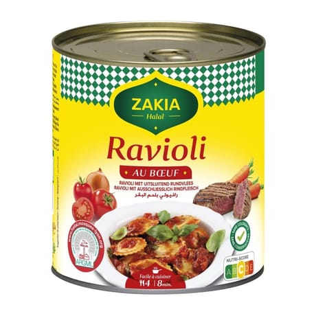 Zakia halal ravioli pur boeuf 800 g