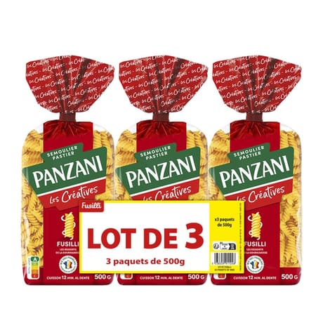 Panzani pates fusilli 500gx3