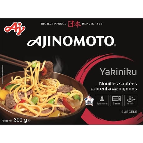 Ajinomoto yakiniku nouilles sautées au boeuf et aux oignons 300g