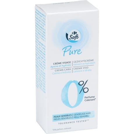 Carrefour soft crème pure peaux sensibles 50ml