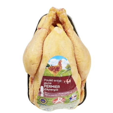 Carrefour poulet fermier jaune d'Auvergne Label Rouge