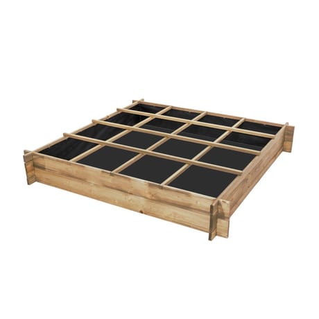 Carre potager 16 séparations 120x120xh20 cm
