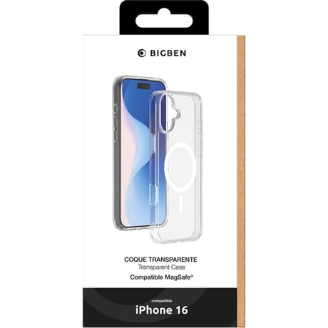 Coque iphone 16 compatible magsafe transparente