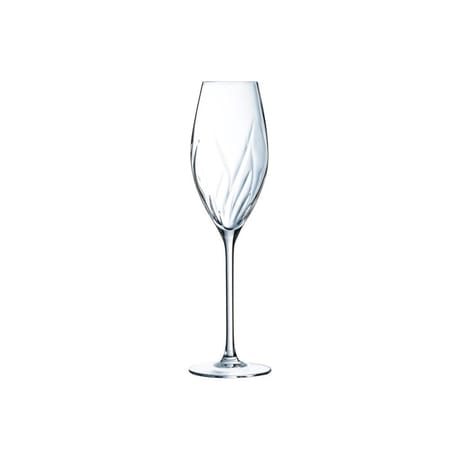 Cristal d'arques swirly verre champagne 4x24cl