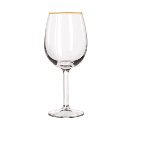 Set 3 verre à pied filet or 28.5cl