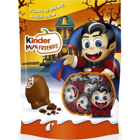 Kinder mini friends éclats de biscuits saveur cacao halloween 122g