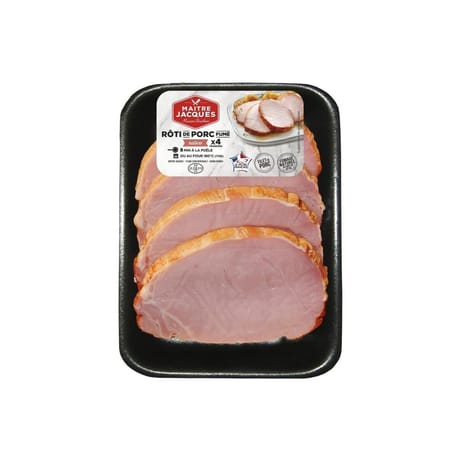 Rôtis de PORC FUMES 4 tranches 280G LS PF MAITRE JACQUES