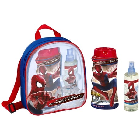 Sac à dos coffret eau de toilette et gel de bain shampoing spider-man
