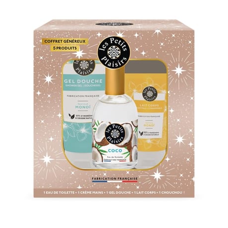 Les petits plaisirs coffret nuit étoilée eau de toilette coco 5 produits