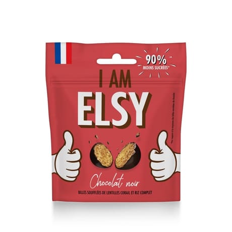 Elsy billes enrobées chocolat noir 50g