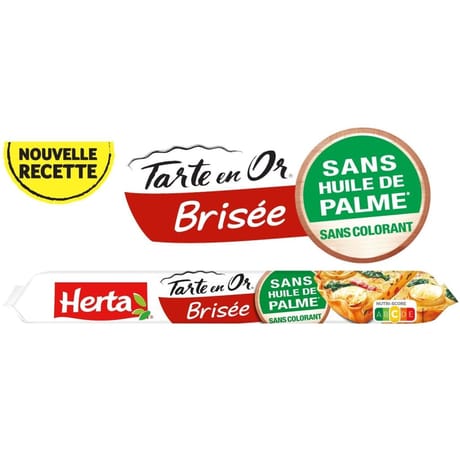 Herta tarte en or pâte brisée sans huile de palme 230g