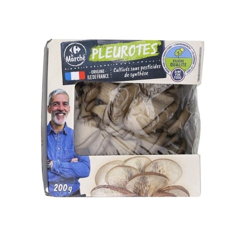 CHAMPIGNON PLEUROTE BARQUETTE 200G FILIERE QUALITE CARREFOUR