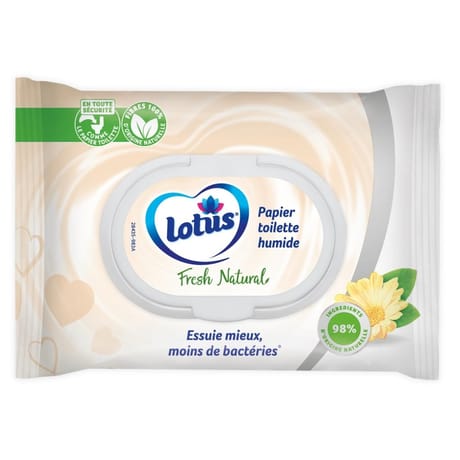 Lotus papier toilette humide fresh natural x42
