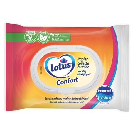 Lotus confort papier toilette humide x38