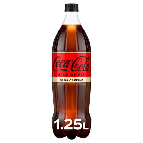 Coca-Cola zéro sans caféine 1.25l contour