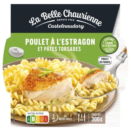 La belle chaurienne poulet a l'estragon et pates torsades 300g