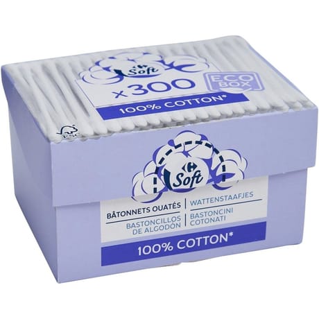 Carrefour soft bâtonnets ouatés x300
