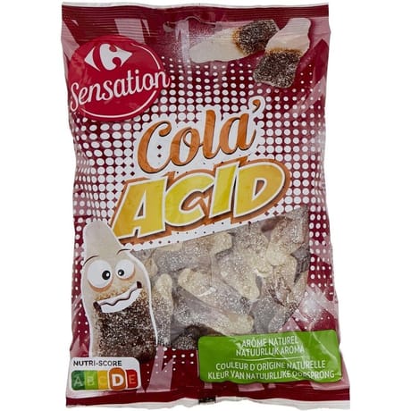 Carrefour sensation bonbons cola'acid - 250g