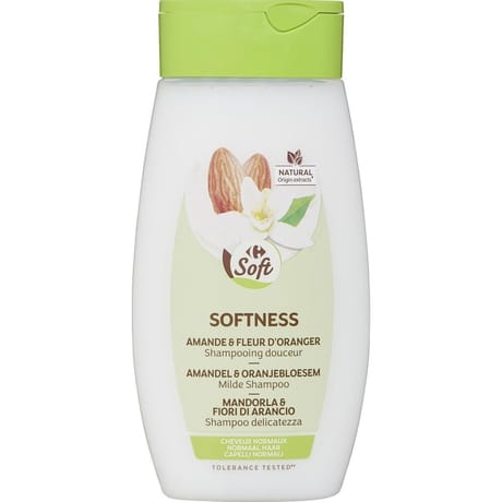 Carrefour soft shampooing amande fleur d'oranger 250ml