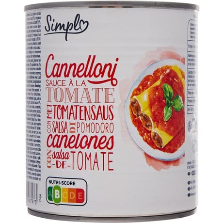 Simpl cannelloni sauce à la tomate 800g