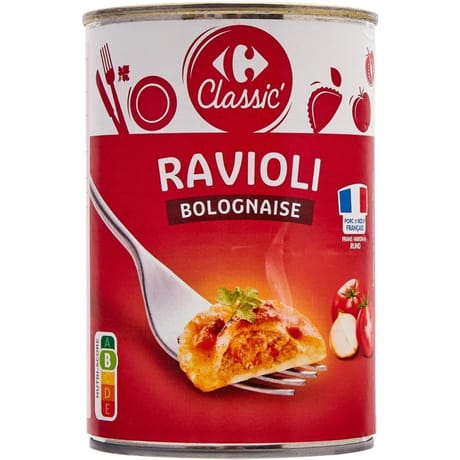 Carrefour classic' ravioli bolognaise 400g