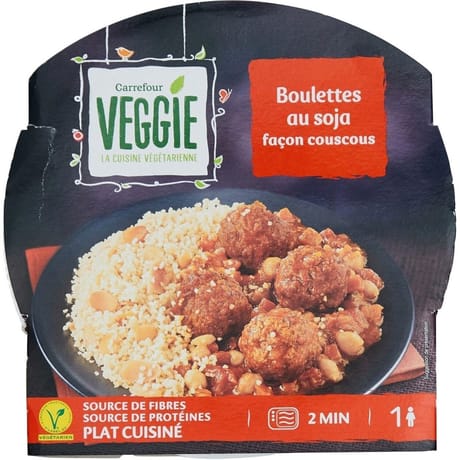 Carrefour veggie boulettes au soja façon couscous 300g