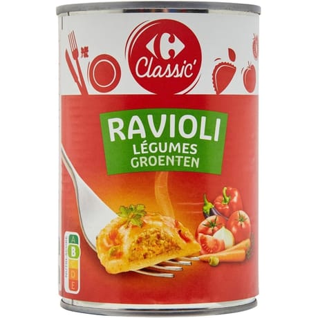Carrefour classic' ravioli aux légumes 400g