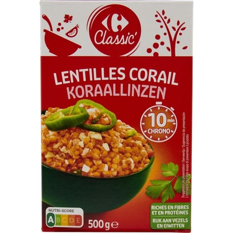 Carrefour classic Lentilles corail 500g