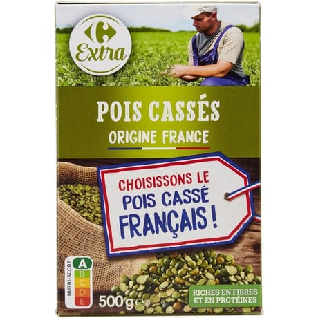 Carrefour extra pois cassés France 500g