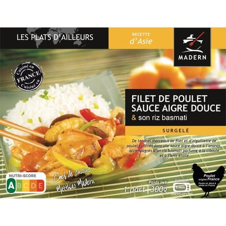 Madern poulet aigre doux et riz basmati 300g