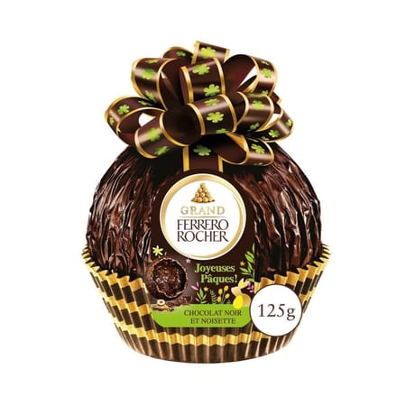 Ferrero grand rocher chocolat noir avec éclats de noisettes - 125g