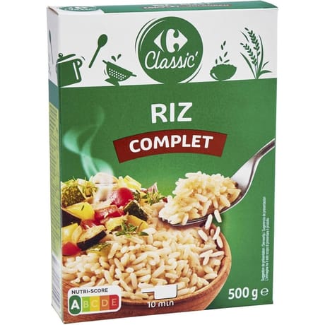 Carrefour classic' riz complet 500g
