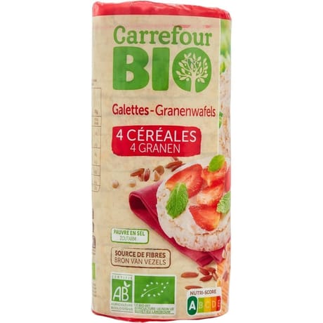 Carrefour bio galettes 4 céréales bio 130g