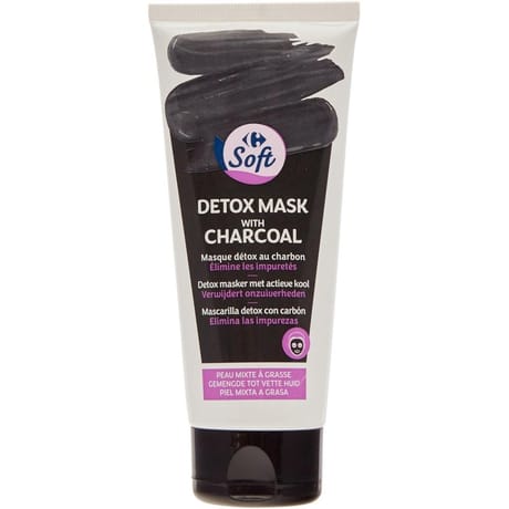 Carrefour soft masque détox au charbon 100ml